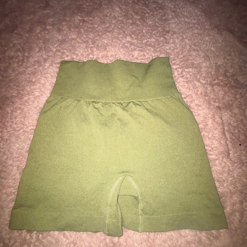 Green High-Waisted Shorts